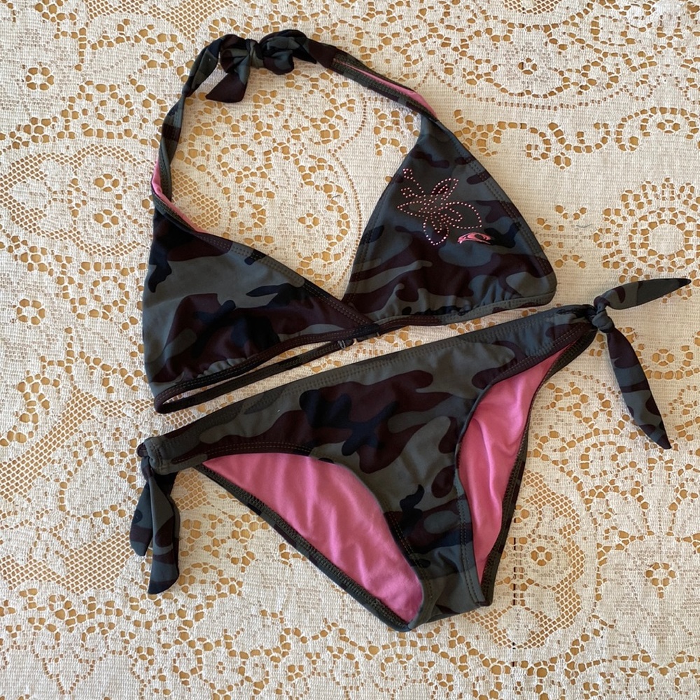 O’Neill Camo Bikini (top is L, bottom is M)